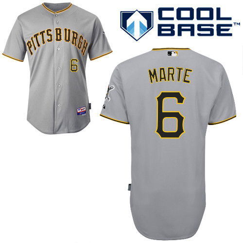 Starling Marte #6 mlb Jersey-Pittsburgh Pirates Women's Authentic Road Gray Cool Base Baseball Jersey